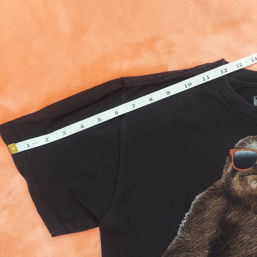 Berzy Sloth Humor Graphic Tee Youth XL Black Short Sleeve T-Shirt Funny - Picture 7 of 7